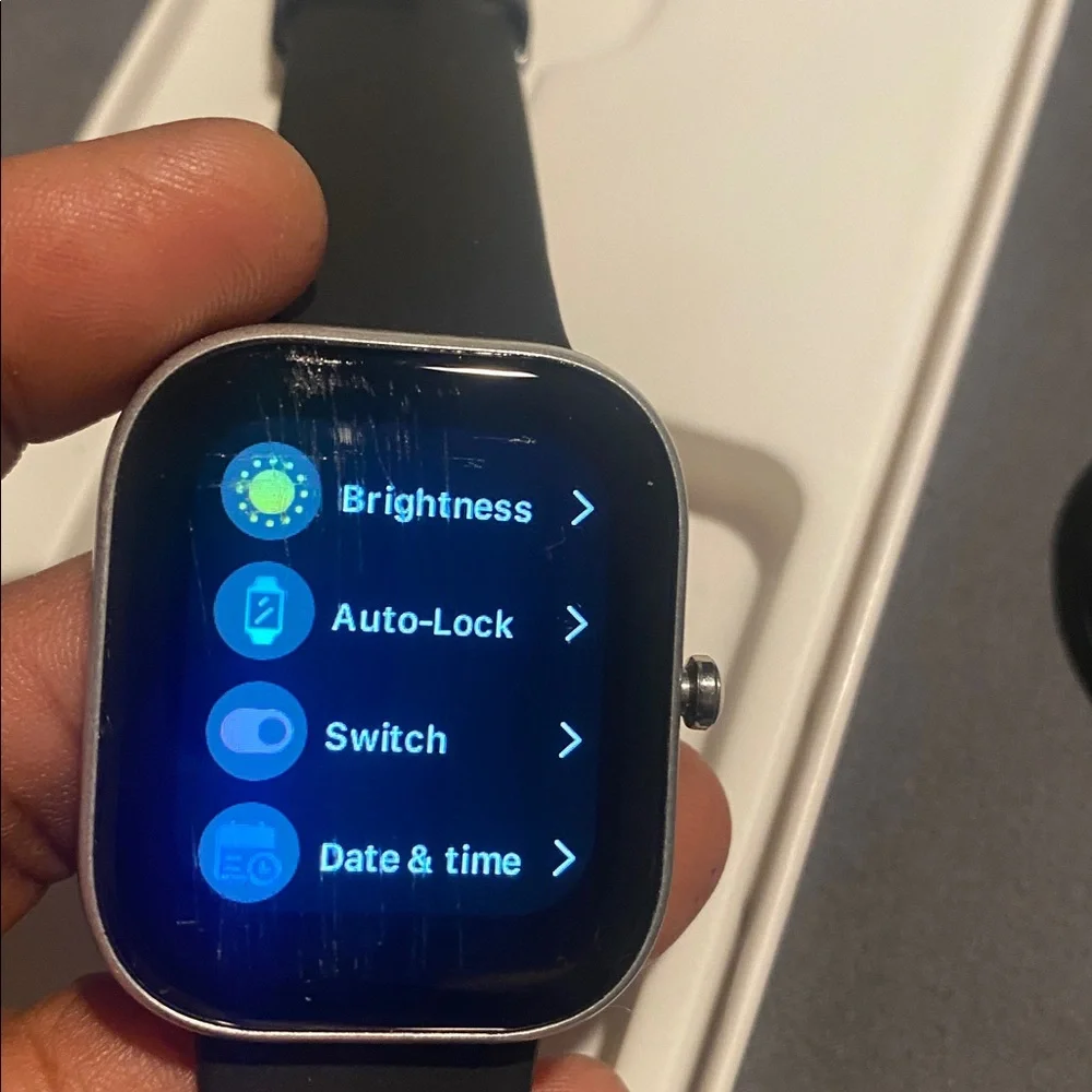 Smart Watch with Black Band